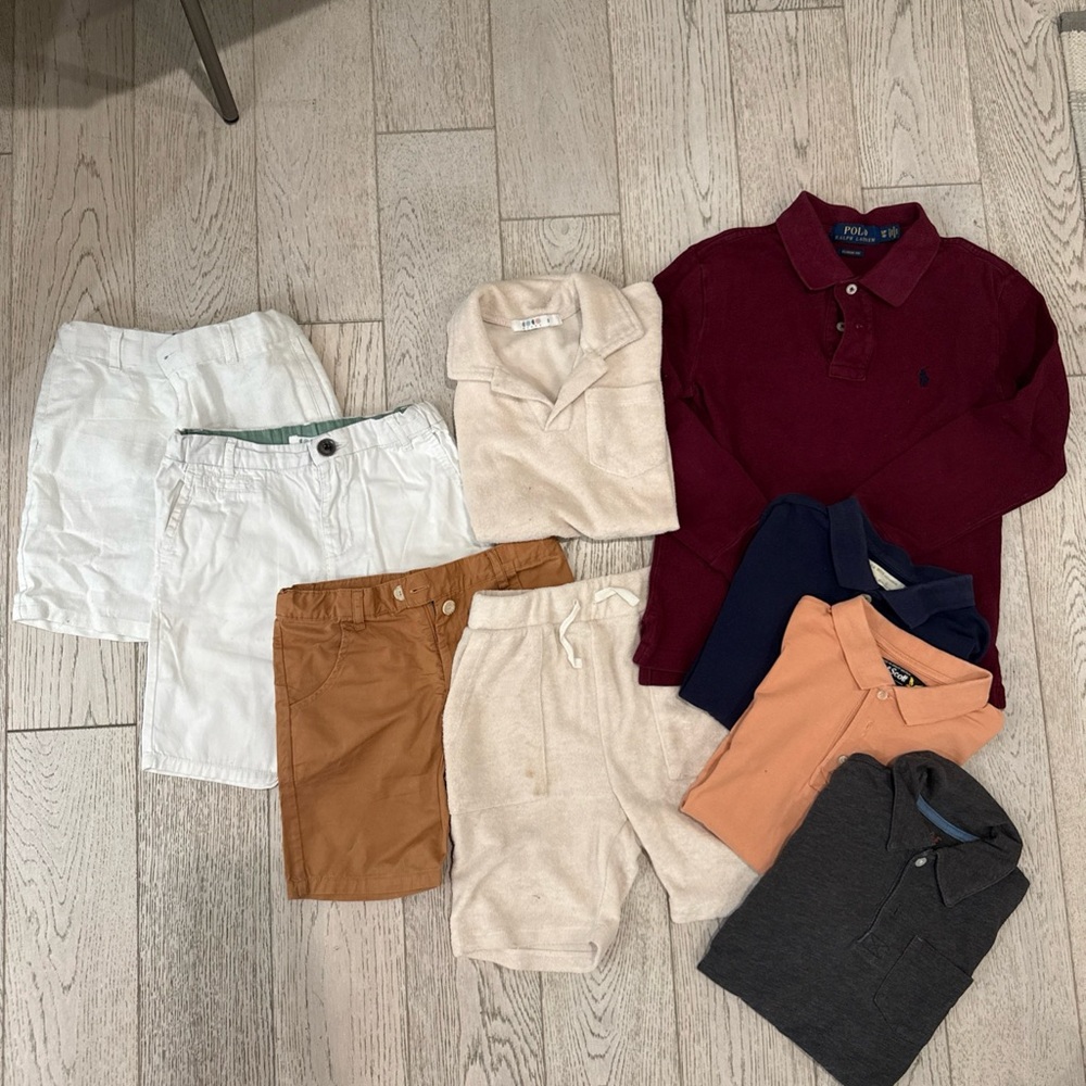 Ralph Lauren Burgundy Polo and Mixed Kids Clothing Bundle size 7-8 boys